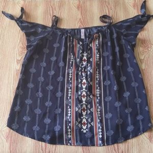 Xhilaration Boho Cold Shoulder Blouse